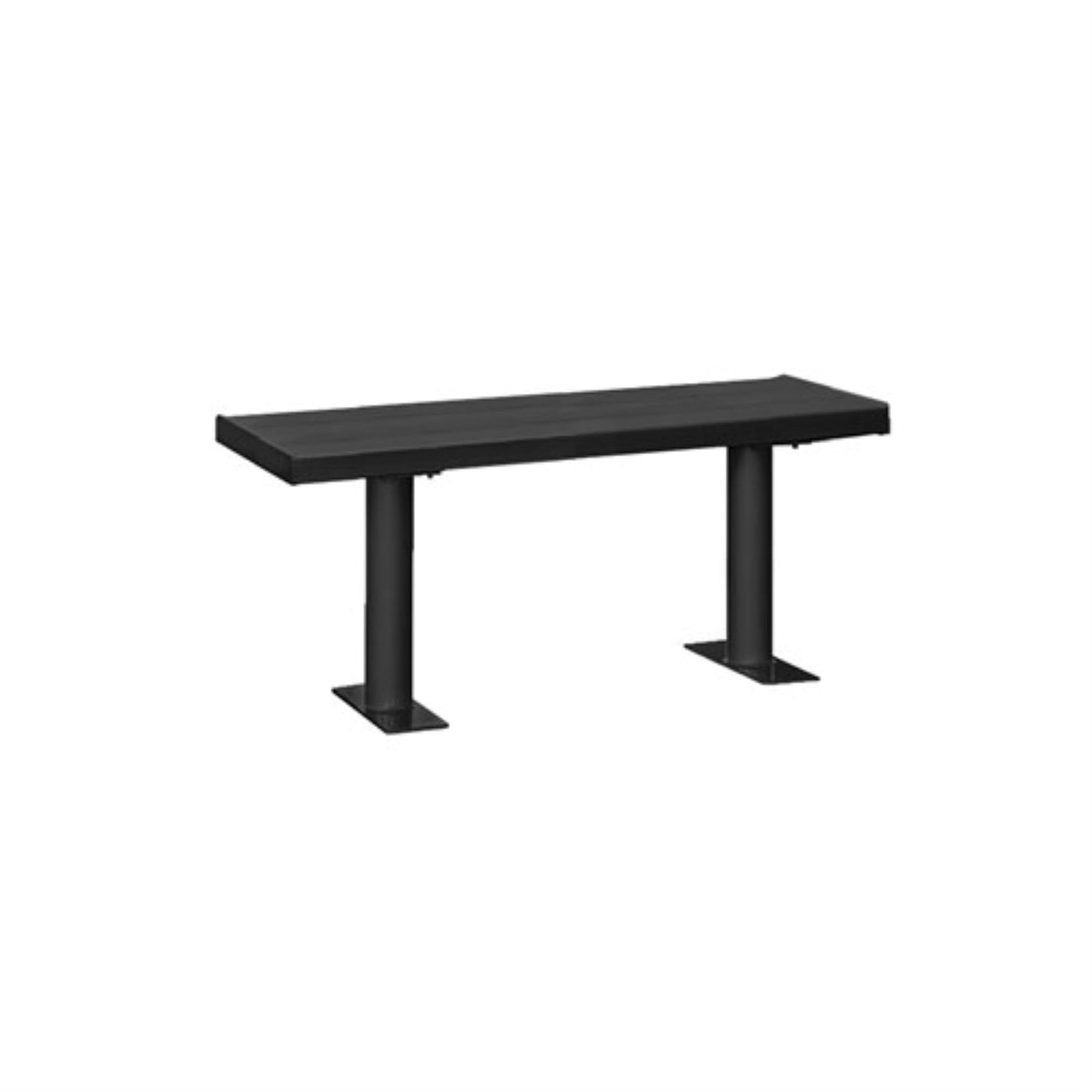 Salsbury Aluminum Locker Bench - 48 Inches Wide - 14" Deep - Black - Bolt Mounted