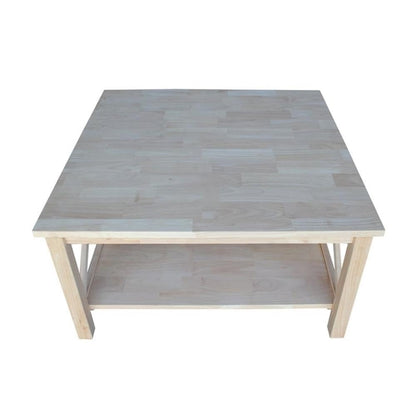 International Concepts Hampton Square Natural Wood Coffee Table