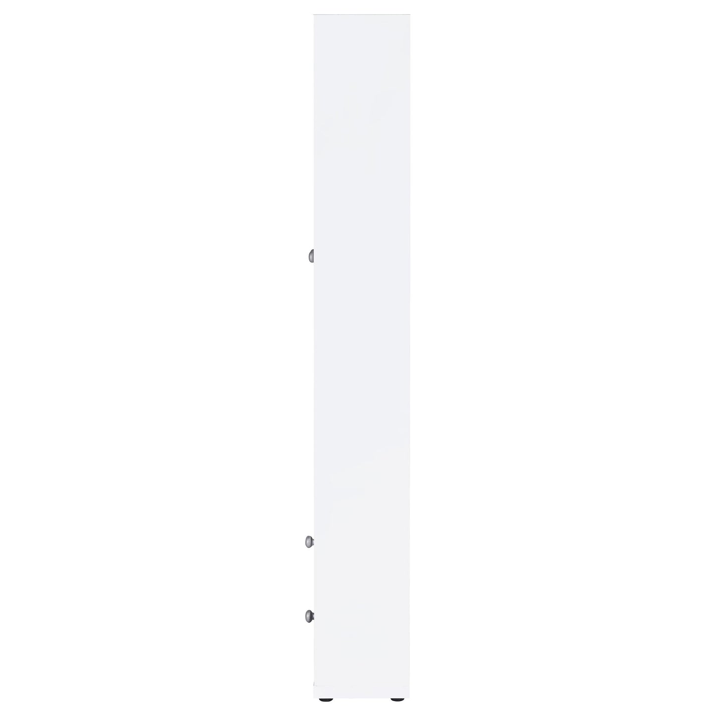 Coaster Home Furnishings - Hawthorne - 4-Shelf Tall Wood Accent Cabinet with Glass Doors, Drawers - Farmhouse Style - Living Room, Entryway & Home Kitchen - White - 953477