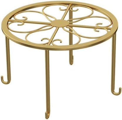 Hewnda 1 Pack Sturdy Gold Metal Plant Stand - Heavy Duty Indoor/Outdoor Use