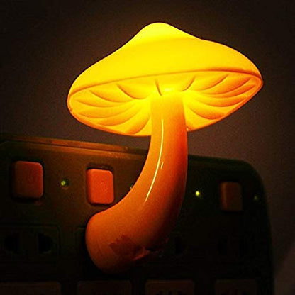 AUSAYE Sensor LED Night Light Plug in Wall Lamp, Energy Saving NightLight Cute Mushroom Night Lights for Adults Kids Bedroom,Bathroom,Toilet, Stairs, Kitchen,Hallway Corridor Warm White