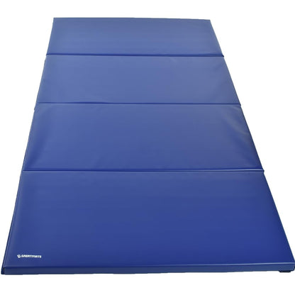 Greatmats Gym Mats 4x8 Ft x 2 Inch, Gymnastics Folding and Tumbling Cheer Mat, (Blue)