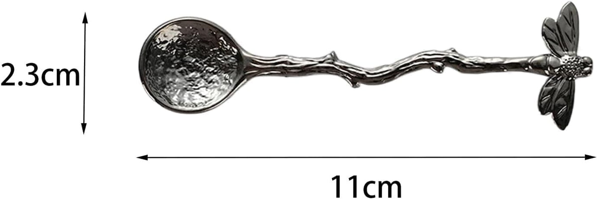 Gold Retro Dragonfly Spoon, Stainless Steel Coffee Teaspoon, Creative Sugar Spoon for Kitchen