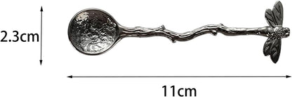 Gold Retro Dragonfly Spoon, Stainless Steel Coffee Teaspoon, Creative Sugar Spoon for Kitchen