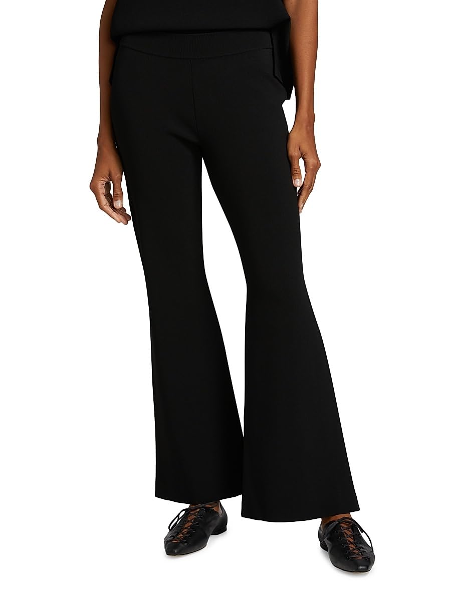 Stella McCartney, Compact Knit Kick-Flare Pants, Medium, Black