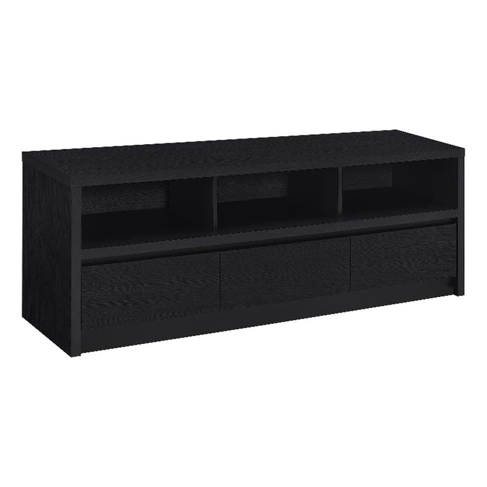 Coaster Home Furnishings Rutland 59-Inch TV Stand and Media Console Black, 3-Drawer Entertainment Center