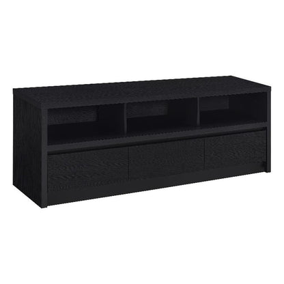 Coaster Home Furnishings Rutland 59-Inch TV Stand and Media Console Black, 3-Drawer Entertainment Center