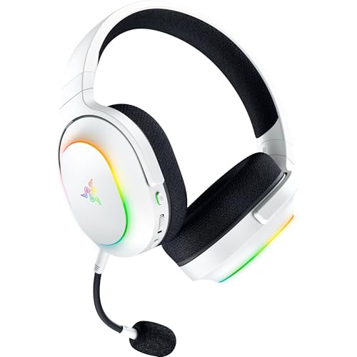 Razer Barracuda X Chroma Wireless Gaming Headset: 2.4GHz Wireless & Bluetooth - Lightweight - Chroma RGB - 40mm Drivers - Cardioid Mic - 70 Hr Battery - for PC, Mac, PS5, Switch 2, Smartphone - White