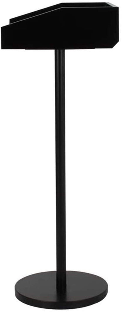 CAMBOS Lectern Podium Stand, Lectern Podium Stand,Hotel Restaurant Entrance Podium Welcome Table Speaking Stage Master of Ceremonies Ideal for Sermons and Presentations Black