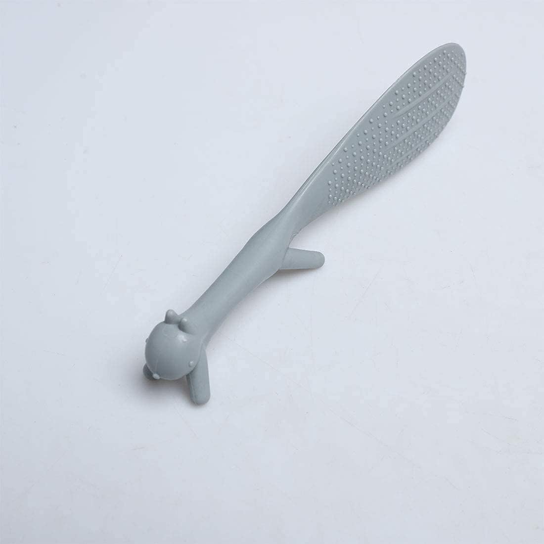 Plastic Squirrel Shaped Non-Stick Rice Paddle Spoon, Gray