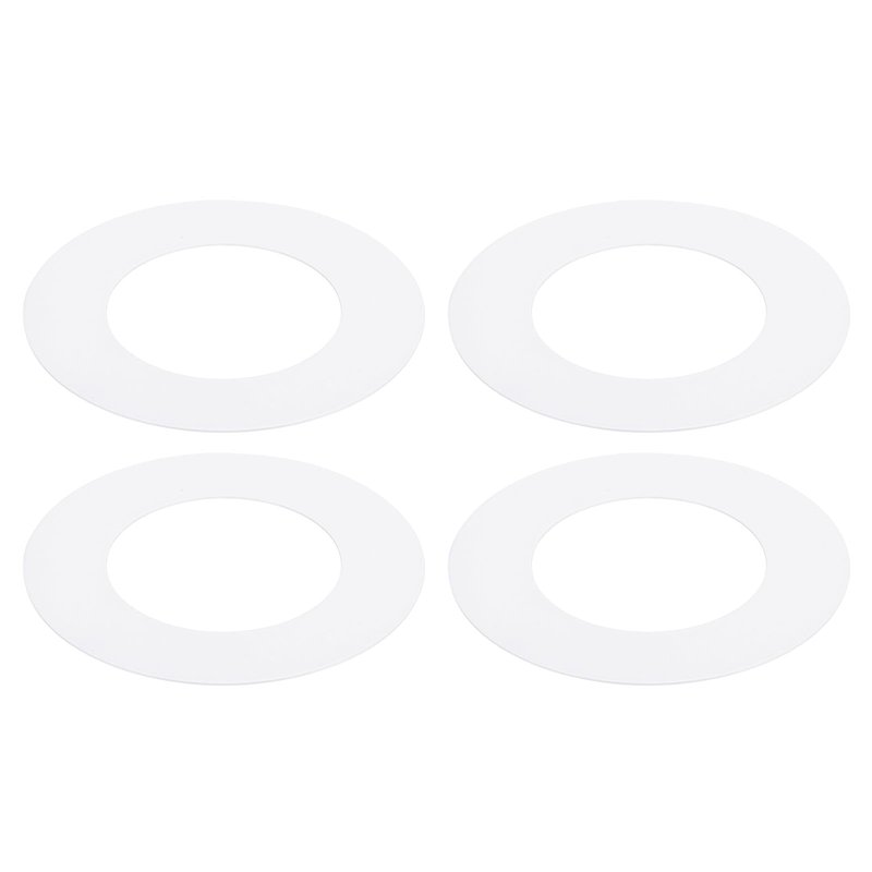 Awclub Goof Trim Ring, 4 Pack 4-Inch x 5.5-Inch (ID x OD) for Recessed Can Downlights for Ceiling Light Fixtures, Matte White, Steel Construction (for 5 Inch Recessed Lights)