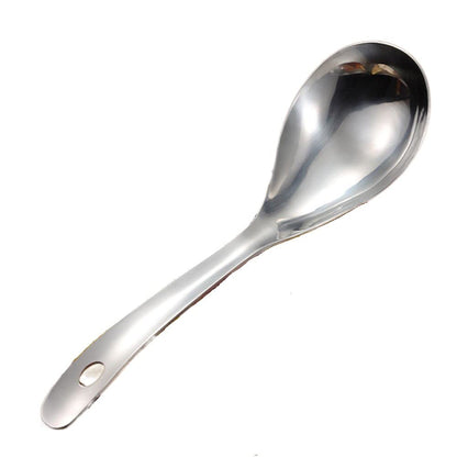 2Pcs Stainless Steel Rice Spoon Soup Spoon Serving Spoons, Non- Stick Rice Spatula Rice Paddle Serving Spoon for Home Kitchen Restaurant