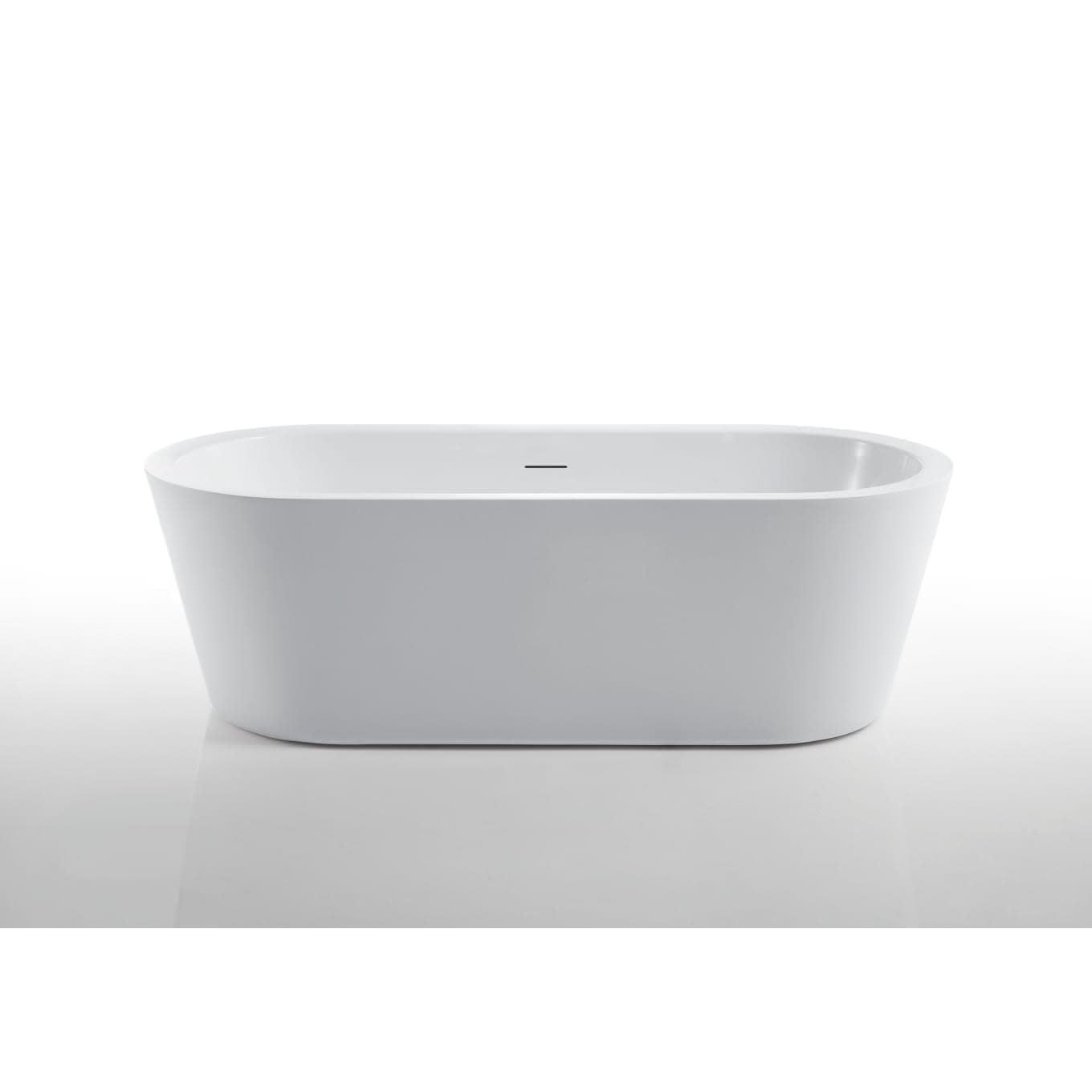 Miseno MNO7132SFSO 71" Free Standing Acrylic Soaking Tub with Center Drain - White
