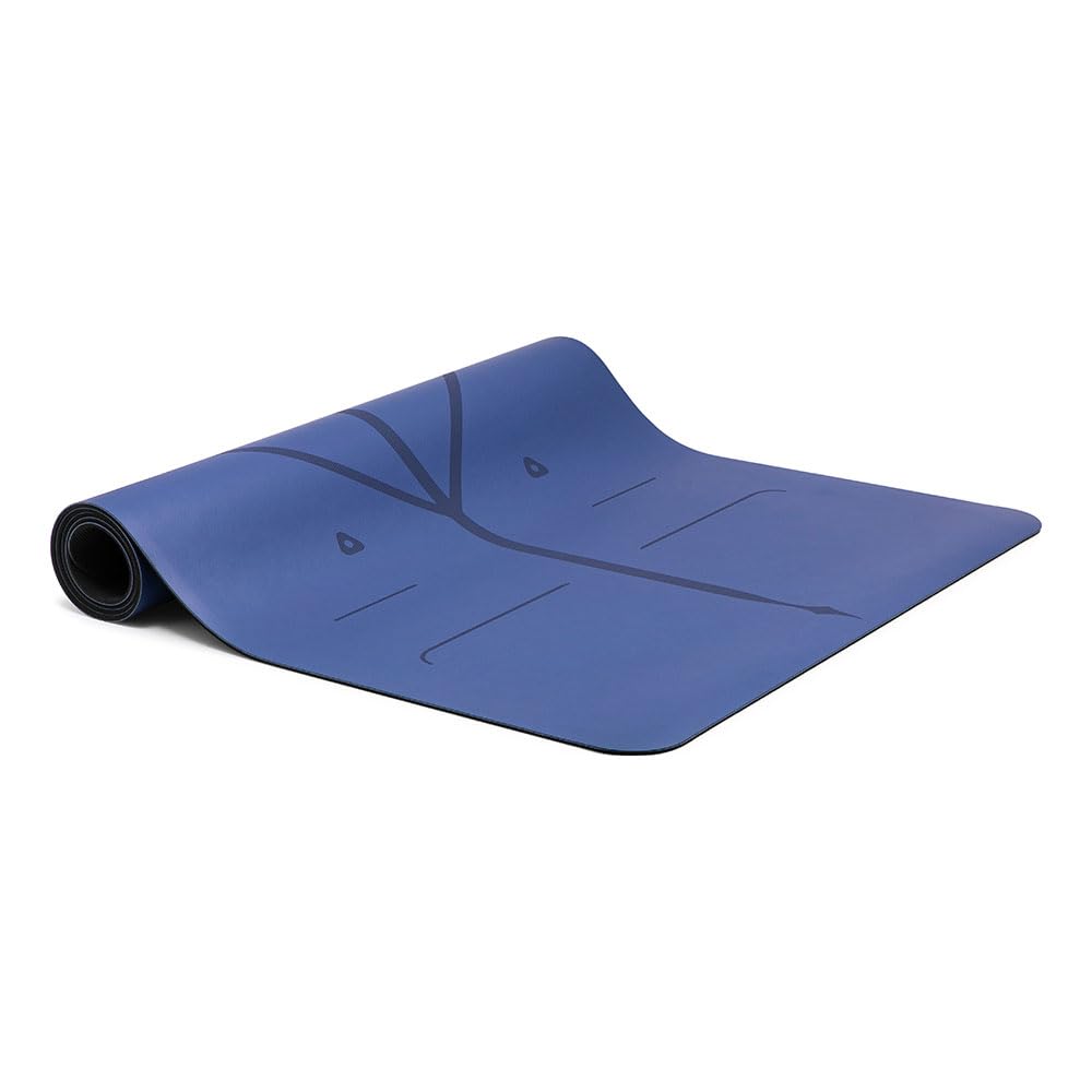 Liforme Original Yoga Mat – Free Yoga Bag Included - Patented Alignment System, Warrior-like Grip, Non-slip, Eco-friendly, sweat-resistant, long, wide, 4.2mm thick mat for comfort