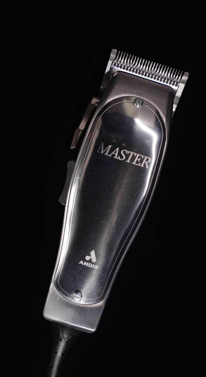 Andis 01815 Professional Master Adjustable Blade Hair Clipper, Carbon Steel T-Blade - Silver