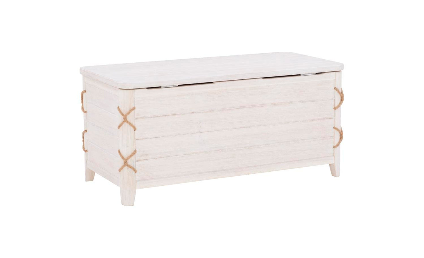 Linon Brosnan Rope Cedar Chest White