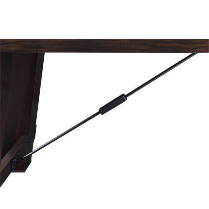 Bowery Hill Shuffleboard Table, Brown Finish, Spruce Veneer with Solid Wood Legs, Transitional Style, Includes Game Pucks, Brush, Wax, Scorers, Perfect for Game Room Entertainment