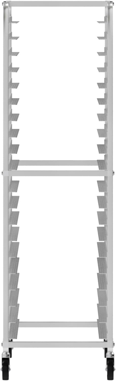 Express KitchQuip Commercial 20-Tier Bun Pan Baking Rack – NSF Certified Sheet Pan Rack with 2 Brake Wheels | Heavy Duty Aluminum Bakery Tray for Kitchen & Restaurant
