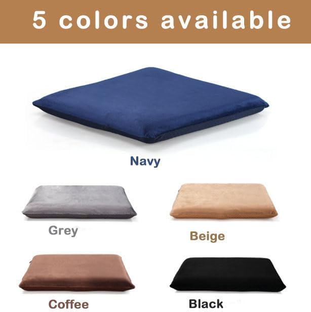 18x18 Augld Square Chair Seat Cushion Memory Foam Chair Cushion for Kitchen, Dining,Office or Car in Coffee