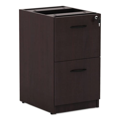 Alera Alera Valencia Series Full Pedestal File, Left Or Right, 2 Legal/Letter-Size File Drawers, Mahogany, 15.63" X 20.5" X 28.5"
