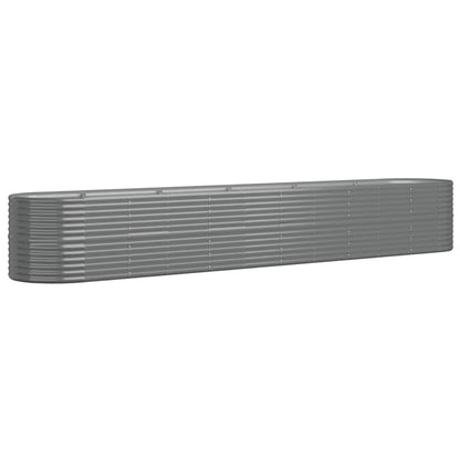 Mhdvray Large Oval Raised Garden Bed 173x173x27 in, Heavy-Duty Powder-Coated Steel Planter Box for Vegetables Flowers Herbs, Spacious Outdoor Raised Bed for Patio Balcony Modern Grey