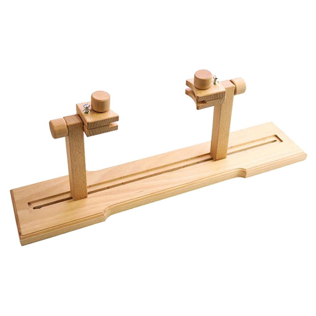 Adjustable Stitch Rack Stand, Wooden Embroidery Stitch Needlework Lap Tool -Floor Standing Tapestry Stitch