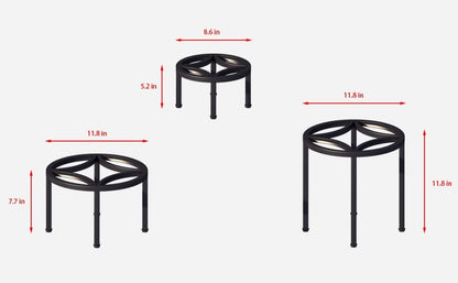 Zhongma Set 3 220 LBS of Fully Assembled Metal Plant Stand for Heavy Potted Plant for Home Indoor and Outdoor, Capacity