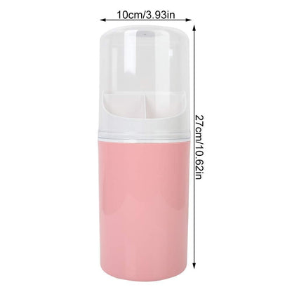 Utensil Drying Caddy, Kitchen Utensil Holder, Chopsticks Holder Drying Rack with Cover 4 Slots Cutlery Storage Organizer for Forks Spoons Cutlery Caddy Bin(Pink)