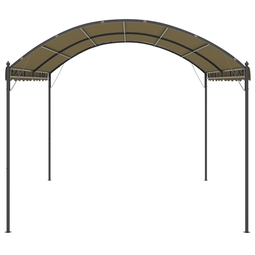 Large Gazebo Taupe and Black, Polyester Fabric Steel Frame, 157.5x157.5x102.4in Outdoor Canopy Tent for Patio, Garden, Event Outdoor Structures