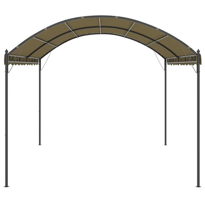 Large Gazebo Taupe and Black, Polyester Fabric Steel Frame, 157.5x157.5x102.4in Outdoor Canopy Tent for Patio, Garden, Event Outdoor Structures