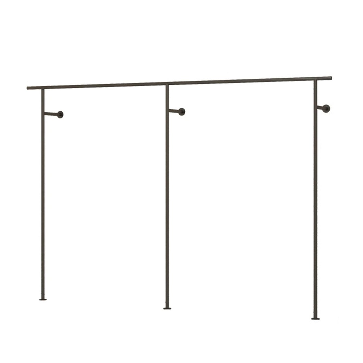 RJYYYDS Black Wall Mounted Garment Rack with Creative Metal Clothing Store Display Stands Heavy Duty Commercial Boutique Clothes Shelf for Home Cloakroom Towel STO,A-Length 300cm