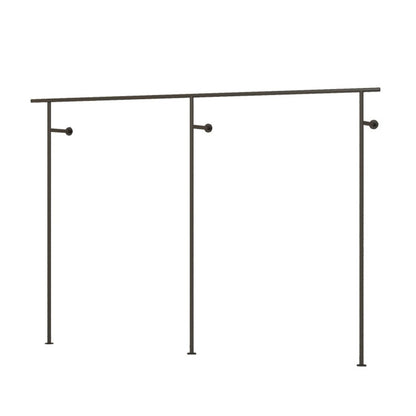 RJYYYDS Black Wall Mounted Garment Rack with Creative Metal Clothing Store Display Stands Heavy Duty Commercial Boutique Clothes Shelf for Home Cloakroom Towel STO,A-Length 300cm