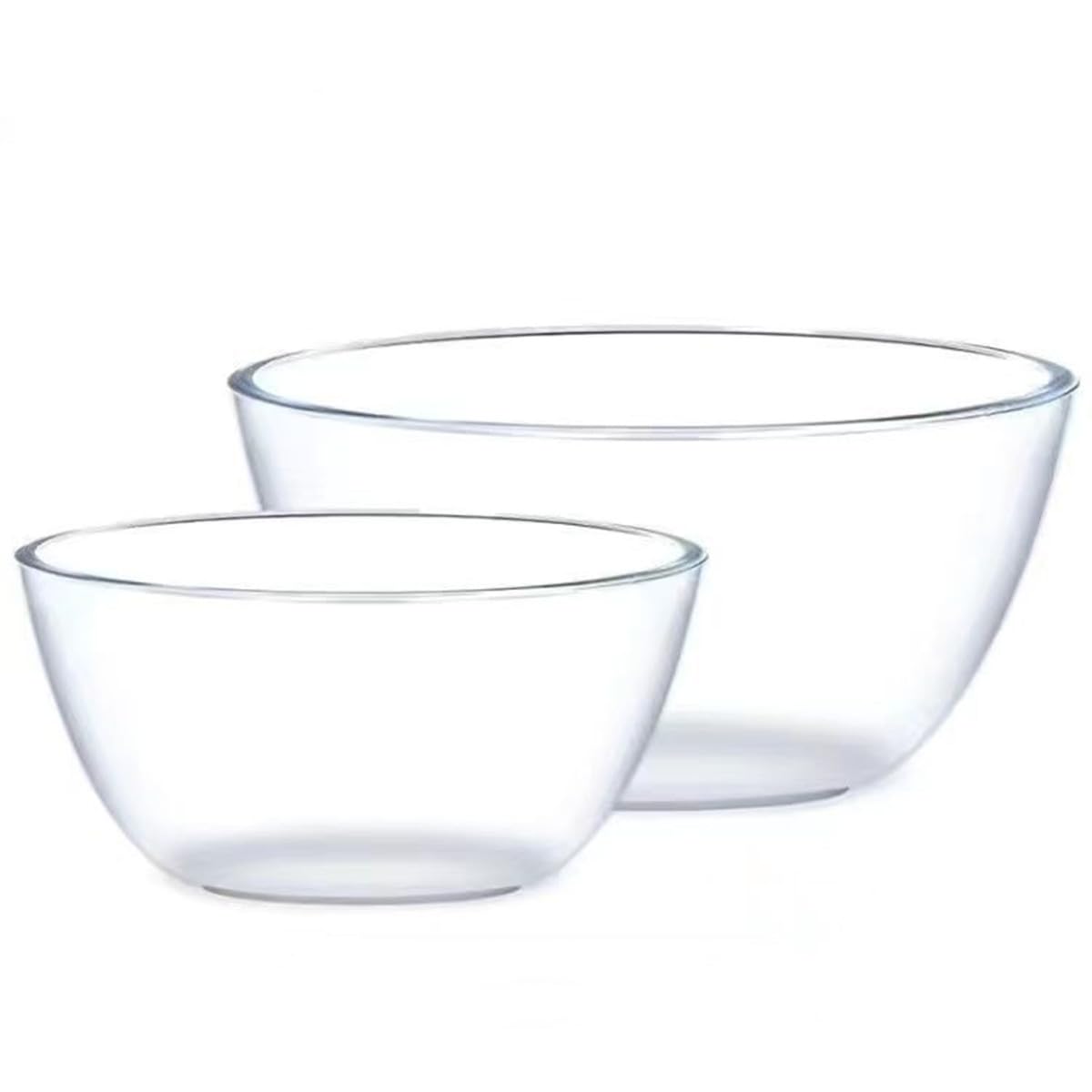 ADESUGATA Glass Mixing Bowl, Suitable for Salads, Heat-Resistant Mixing, kneading, Fermentation, Baking and whisking