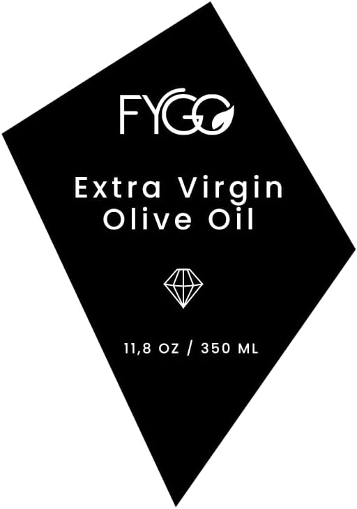 FYGO Set 350ml Set 2 Diamond Lux Olive Oil Bottle Dispenser - Olive Oil Container- Oil and Vinegar Dispenser