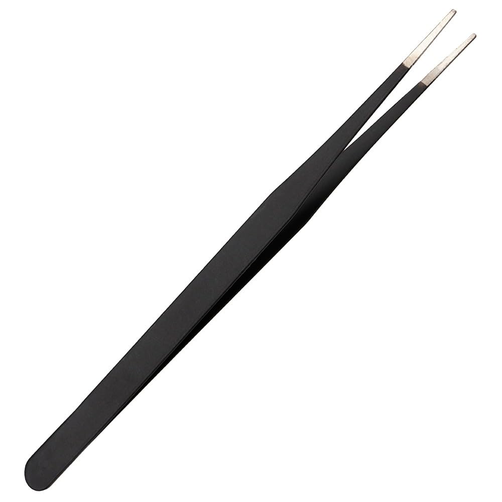 Craft County Precision Tweezers – Anti-Static Stainless Steel Tweezers – 6 Pack