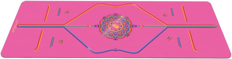 Liforme Travel Yoga mat – Patented Alignment System, Warrior-Like Grip, Non-Slip, Eco-Friendly, Ultra-Lightweight and Sweat Resistant, Made with Natural Rubber