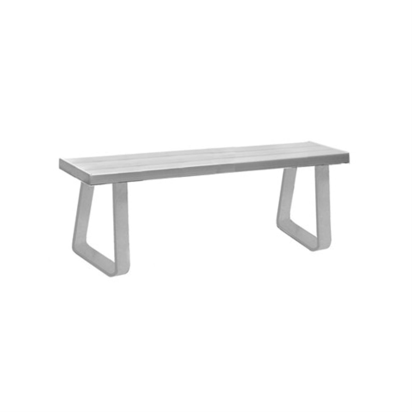 Salsbury Aluminum Locker Bench - 60 Inches Wide - 14" Deep - Silver - Free Standing