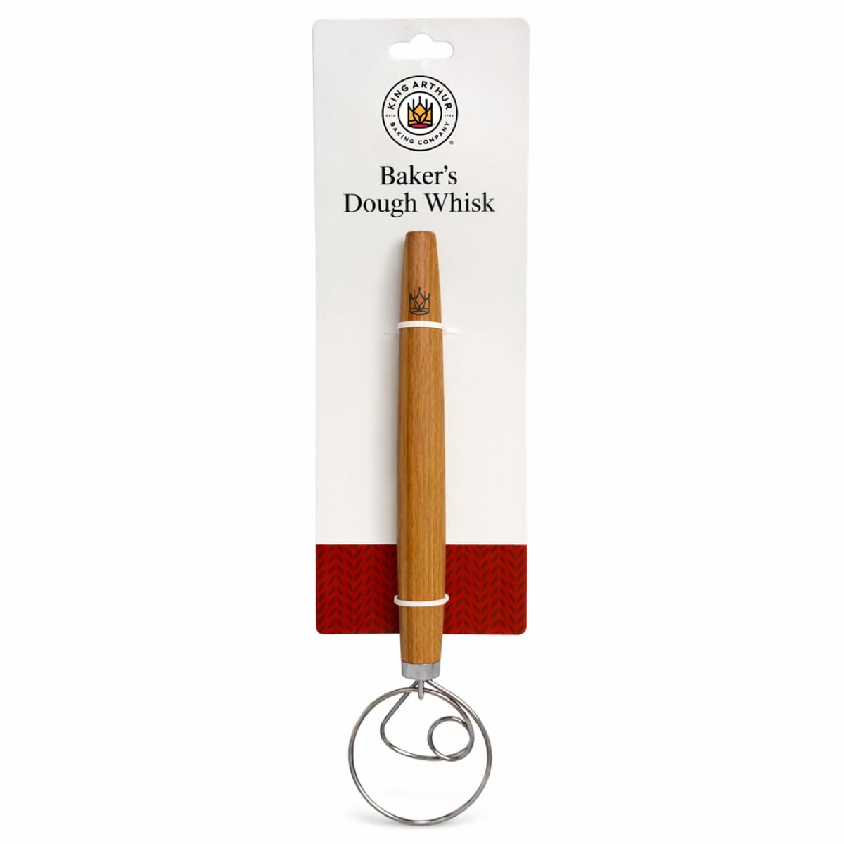 King Arthur Baking Company Baker’s Dough Whisk, Single-Loop, 18/8 Stainless Steel, For Mixing Bread, Sourdough, Pizza, And Cookie Dough