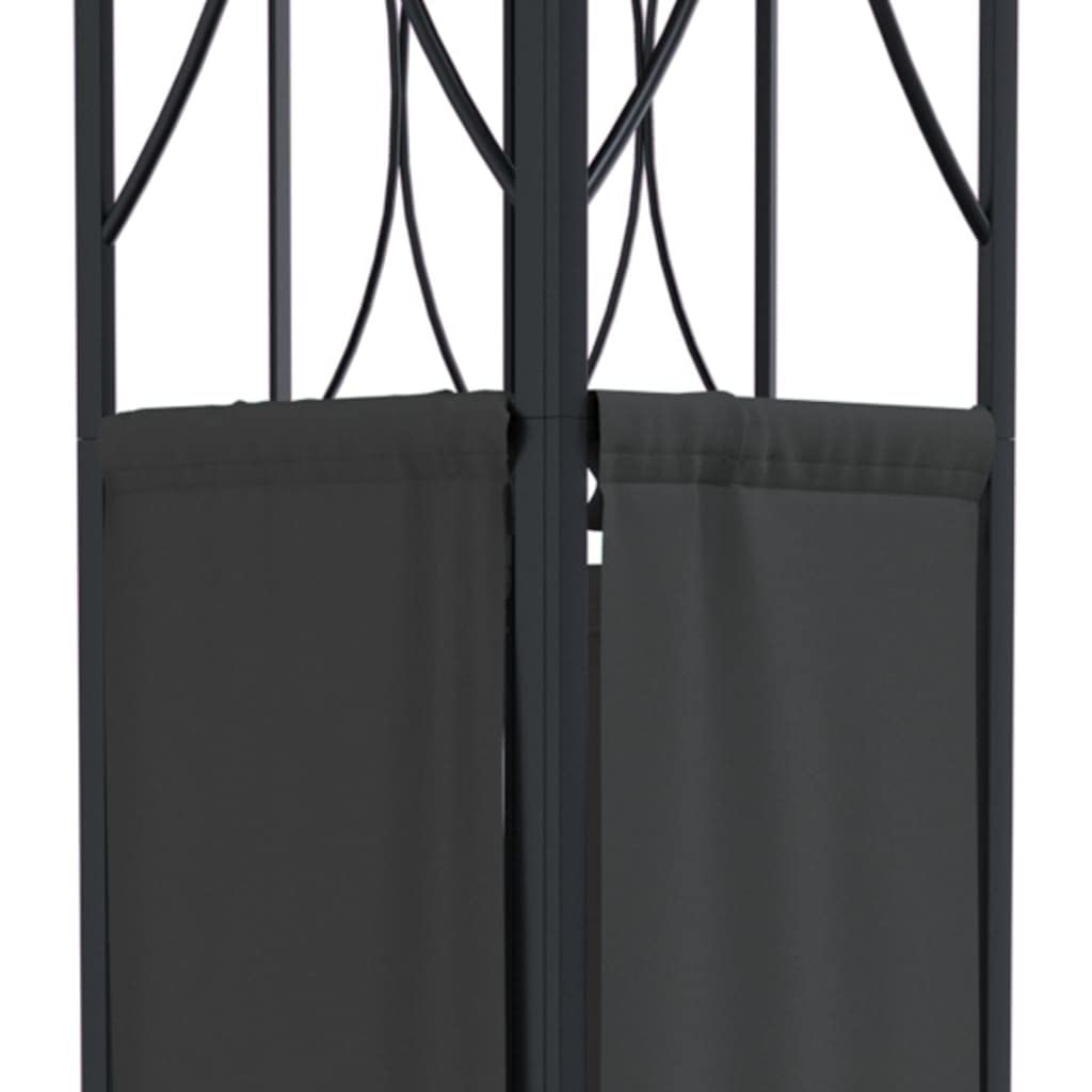 Dark Gray Steel Rectangular Gazebo, 157.5x118.1 Inch Water-Resistant Outdoor Canopy for Patio, Garden, Large Capacity for 10 People Outdoor Structures