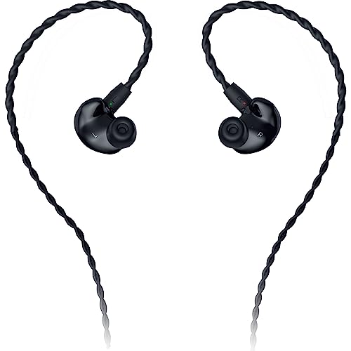 Razer Moray in-Ear Monitor for All-Day Streaming: Clear, Full-Range Audio - Comfortable Fit - Low Profile Design - Sound Isolating Earbuds - Detachable Over-Ear Wire - Custom Ear Tips & Case - Black