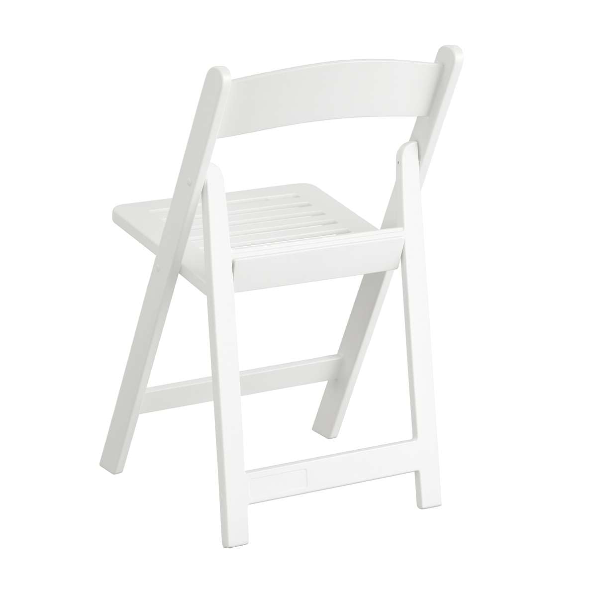 SunSierra 8 Pack, White Resin Folding Chairs with Slatted Seat, Commercial-Grade Event Seating for Weddings, Parties, Picnics, Indoor/Outdoor Use - Durable & Foldable Design