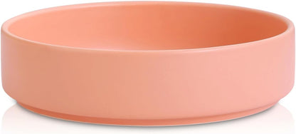6-Piece Set, Stone Lain Stella Pasta Bowl Round, Porcelain, Peach