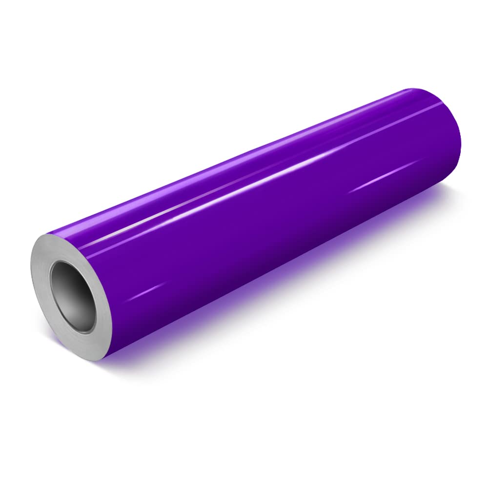 VViViD Purple Gloss DECO65 Permanent Adhesive Craft Vinyl for Cricut, Silhouette & Cameo (50ft x 11.8" Bulk Roll)