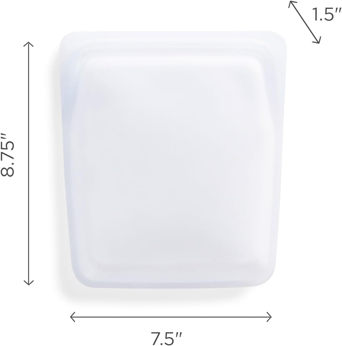 Stasher Silicone Reusable Storage Bag, Quart Bag, Reusable Freezer Bags, Microwave, Dishwasher, Oven Safe, Sous Vide, Eco Friendly, Lunch Container, Food-safe Silicone Snack Bags, 64 oz, Clear