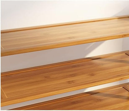 YABEY 6 (26.77 9.84 35.43)"(L Tiers Natural Bamboo Shoe Rack x x x W x H)