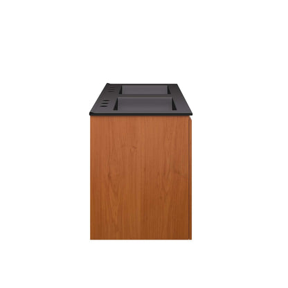 Modway EEI-5815-CHE-BLK Scenic 48" Double Wall-Mount Bathroom Vanity, Cherry Black