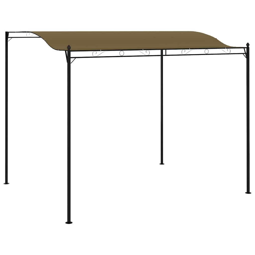 Xhnifbn Taupe 118"x100" Outdoor Gazebo Canopy Steel Frame Polyester Shade for Garden Patio Party UV Block Easy Setup