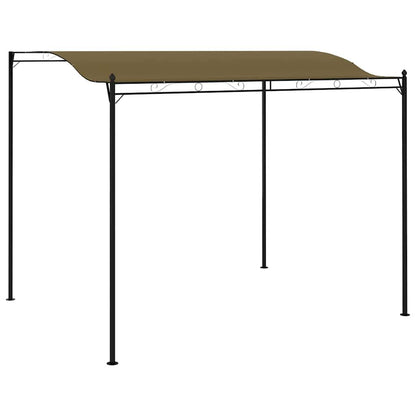 Xhnifbn Taupe 118"x100" Outdoor Gazebo Canopy Steel Frame Polyester Shade for Garden Patio Party UV Block Easy Setup