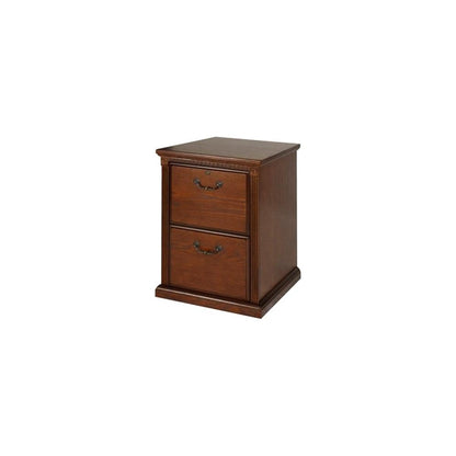 Martin Furniture Huntington Oxford Transitional Wood File Cabinet with 2 Letter-Size File Drawers, Top Drawer Locks, Fully Assembled, in Oak Finish
