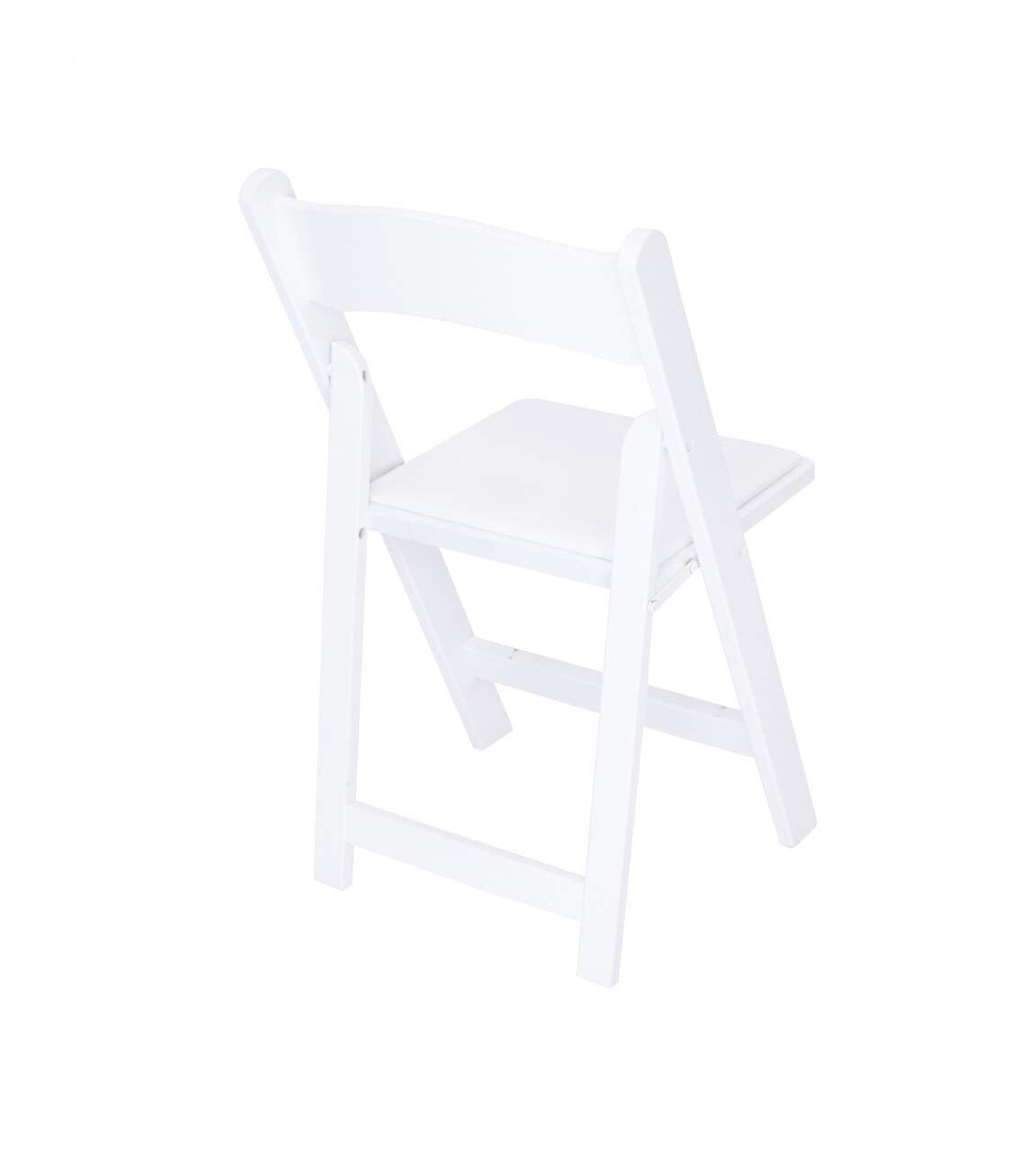Aeiniwer Rhino Series Wood Folding Chair (4 Pack) - Garden & Indoor/Outdoor Use - Perfect for Events, Weddings and Party Rentals - Durable, Storable, and Lightweight (White)